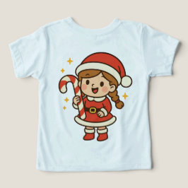 Little Santa Girl with Candy Cane