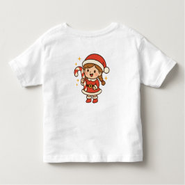 Little Santa Girl with Candy Cane Kinder Shirts