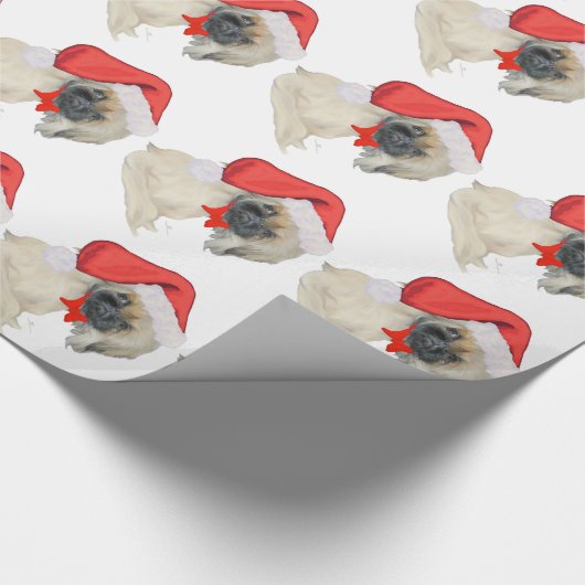 Little Santa Pekingese Cadeaupapier (Hoek)