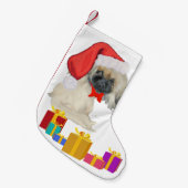 Little Santa Pekingese Kleine Kerstsok (Voorkant (Hangend))