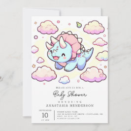 Little Schattig Dinosaur Baby shower Kaart