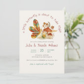 Little Schattige Butterfly Cocoon Mushroom Baby sh Kaart (Staand voorkant)