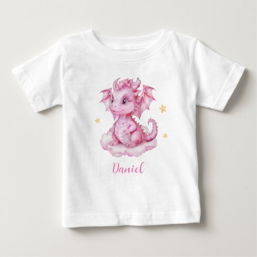 Little Schattige Dragon Baby T-shirt (Voorkant)