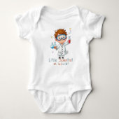 Little Scientist at Work” Cute Kids Science Romper (Voorkant)