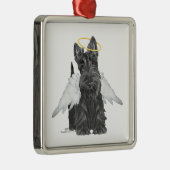 Little Scottie Angel Metalen Ornament (Rechts)