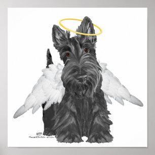 Little Scottie Angel Poster