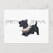 Little Scottie Party Animal Uitnodiging Briefkaart (Voorkant)