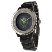 Little Scottish Clan Tartan & Crest Horloge (Gekanteld)