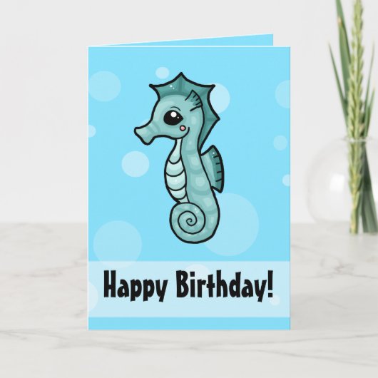 Little Seahorse Verjaardagskaart Kaart (Voorkant)