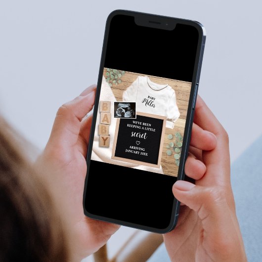 Little Secret Sonogram Echografie Zwangerschap Aankondiging