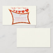 Little Secret Valentine Baby Shower Book Request Informatiekaartje (Voorkant / Achterkant)