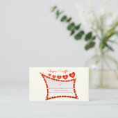 Little Secret Valentine Baby Shower Diaper Raffle Informatiekaartje (Staand voorkant)