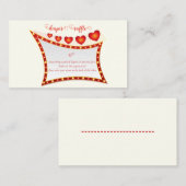 Little Secret Valentine Baby Shower Diaper Raffle Informatiekaartje (Voorkant / Achterkant)