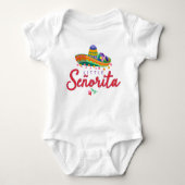 Little Señorita Baby Bodysuit – Fiesta Sombrero Me (Voorkant)