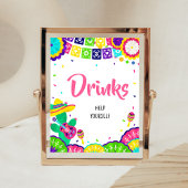 Little Senorita Fiesta Baby shower Drinken Poster