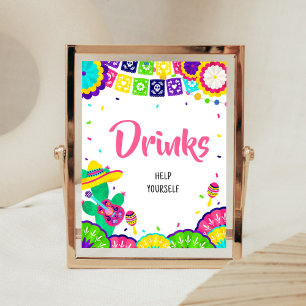 Little Senorita Fiesta Baby shower Drinken Poster