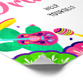 Little Senorita Fiesta Baby shower Drinken Poster (Hoek)