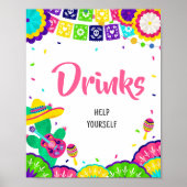 Little Senorita Fiesta Baby shower Drinken Poster (Voorkant)