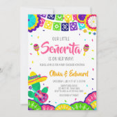 Little Senorita Fiesta Baby shower Kaart (Voorkant)