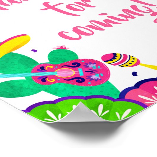 Little Senorita Fiesta Bedankt voor uw komst Poster (Hoek)