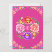 Little Senorita Mexican Fiesta Floral 1st Birthday Kaart (Achterkant)