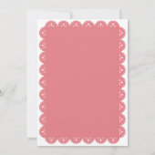 Little Senorita Mexican Papel Picado Baby shower Kaart (Achterkant)