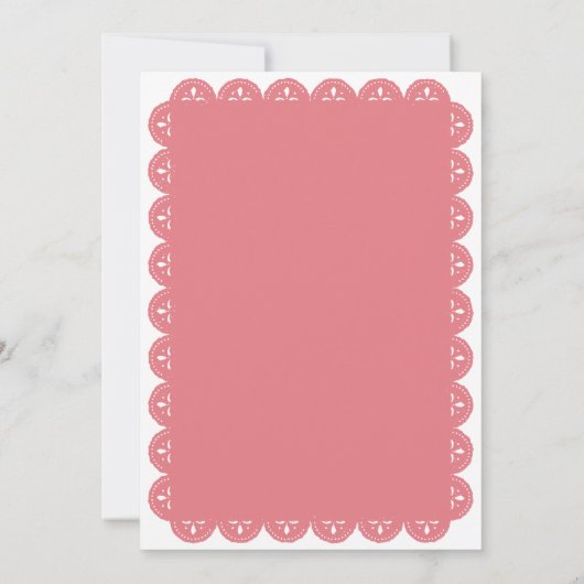 Little Senorita Mexican Papel Picado Baby shower Kaart (Achterkant)