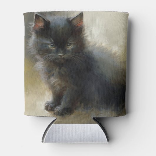 Little Shadow Black Kitten Blikjeskoeler (Voorkant)