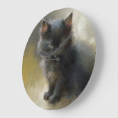 Little Shadow Black Kitten Grote Klok (Hoek)