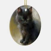 Little Shadow Black Kitten Keramisch Ornament (Rechts)