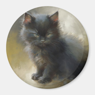 Little Shadow Black Kitten Magneet