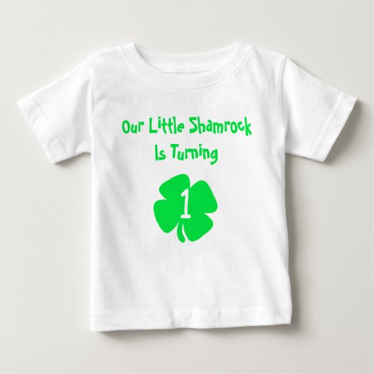 Little Shamrock 1st Birthday Baby T-Shirt (Voorkant)