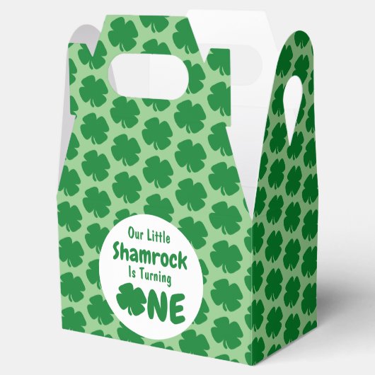 Little Shamrock 1st Birthday Bedankdoosjes (Geopend)