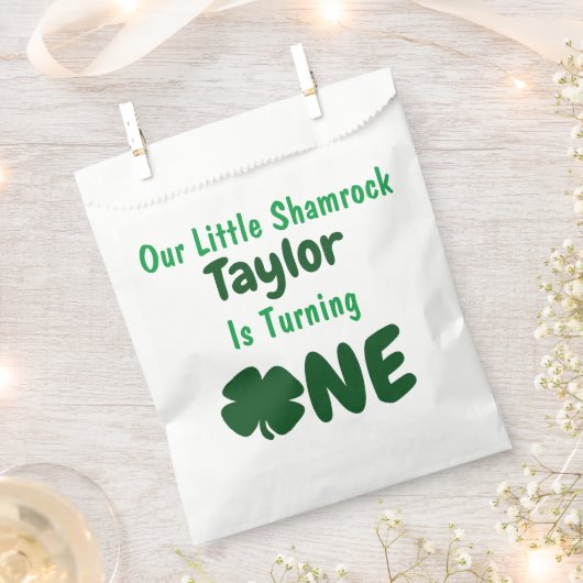 Little Shamrock 1st Birthday Bedankzakje (Geknipt)