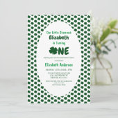 Little Shamrock 1st Birthday Kaart (Staand voorkant)