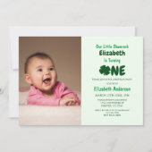 Little Shamrock 1st Birthday Kaart (Voorkant)