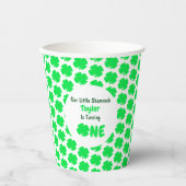 Little Shamrock 1st Birthday Papieren Bekers (Voorkant)