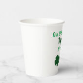 Little Shamrock 1st Birthday Papieren Bekers (Rechts)