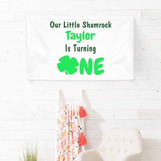 Little Shamrock 1st Birthday Spandoek (Insitu)