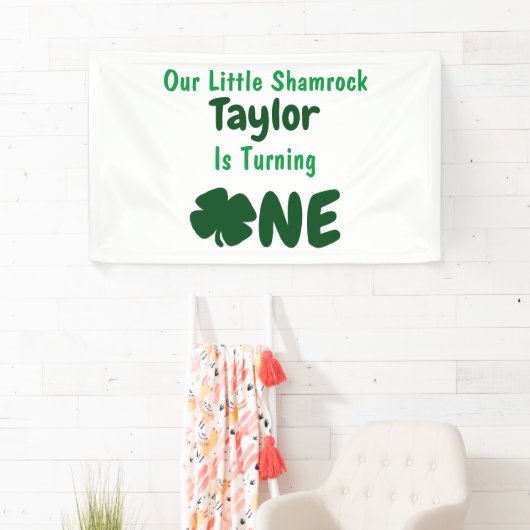 Little Shamrock 1st Birthday Spandoek (Insitu)