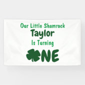 Little Shamrock 1st Birthday Spandoek (Horizontaal)