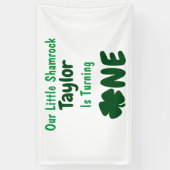 Little Shamrock 1st Birthday Spandoek (Verticaal)