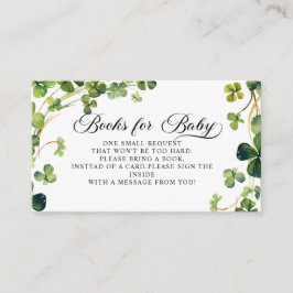 Little Shamrock Baby shower Boeken voor Baby Informatiekaartje