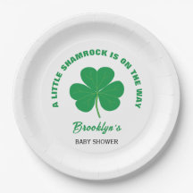 Little Shamrock Baby shower Iers wit en groen