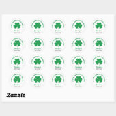 Little Shamrock Baby shower Iers wit en groen Ronde Sticker (Vel)
