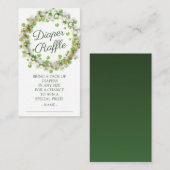 Little Shamrock Baby shower Luier Raffle Informatiekaartje (Voorkant / Achterkant)