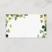 Little Shamrock Baby shower Luier Raffle Informatiekaartje (Achterkant)