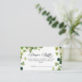 Little Shamrock Baby shower Luier Raffle Informatiekaartje (Staand voorkant)