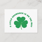 Little Shamrock Baby shower Luier Raffle Naam Fun Informatiekaartje (Achterkant)