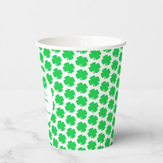 Little Shamrock Gender onthulling Papieren Bekers (Links)